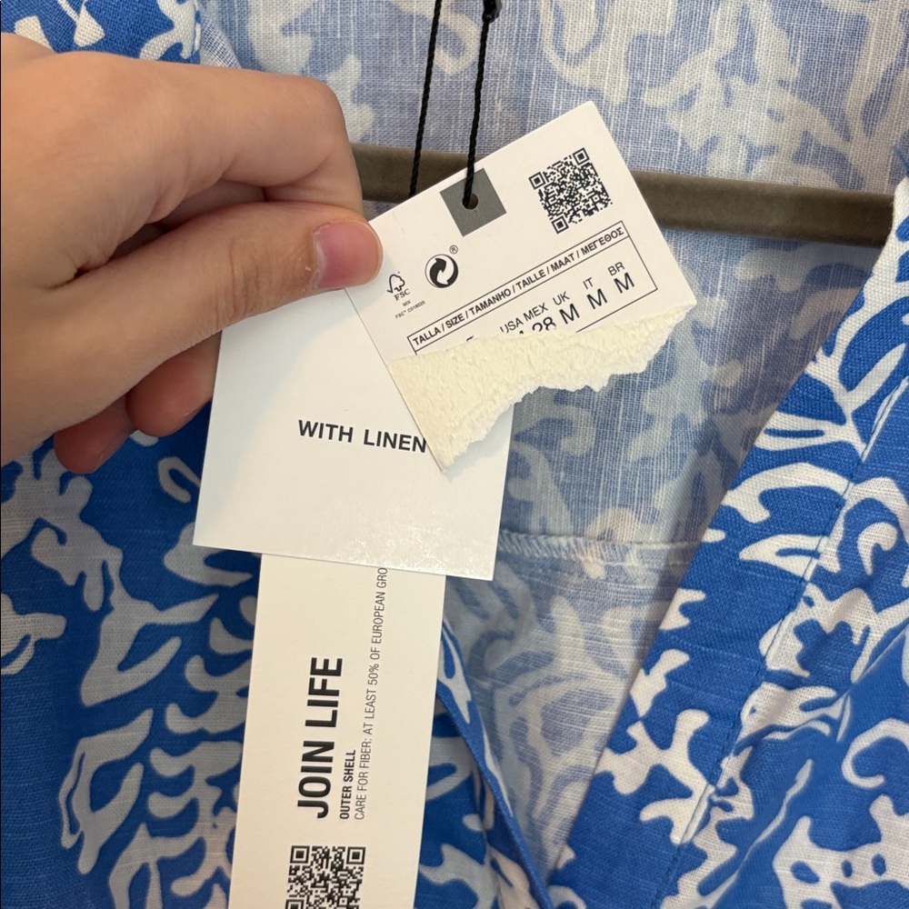 Zara Blue and White Floral Midi Dress - Picture 7 of 10